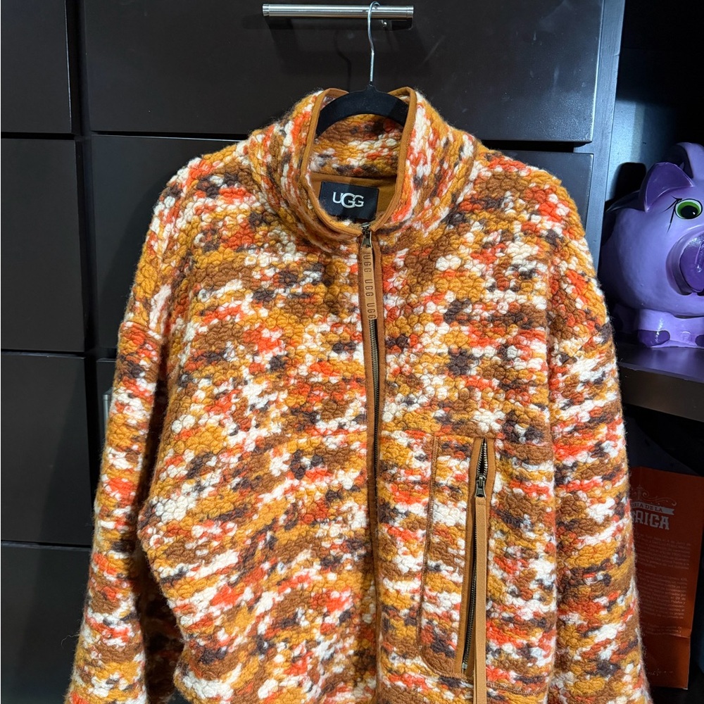 UGG Brown and Multicolor Knit Jacket